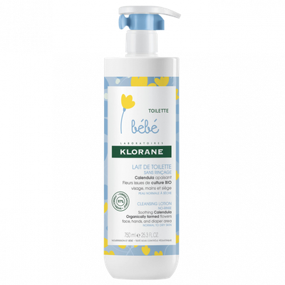 Image KLORANE LAIT DE TOILETTE BEBE 750 ML (SANS RINCAGE)